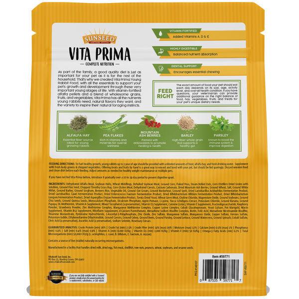 Vita Prima Young Rabbit Food - 4 lb - J & J Pet Club - Sunseed