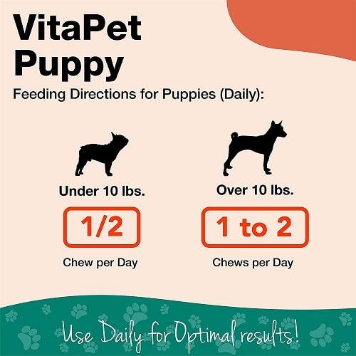 VitaPet - Dog Supplement - Puppy Daily Vitamins Soft Chews (Plus Breath Aid) - 70 ct cup - J & J Pet Club - Naturvet