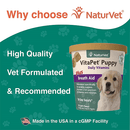 VitaPet - Dog Supplement - Puppy Daily Vitamins Soft Chews (Plus Breath Aid) - 70 ct cup - J & J Pet Club - Naturvet
