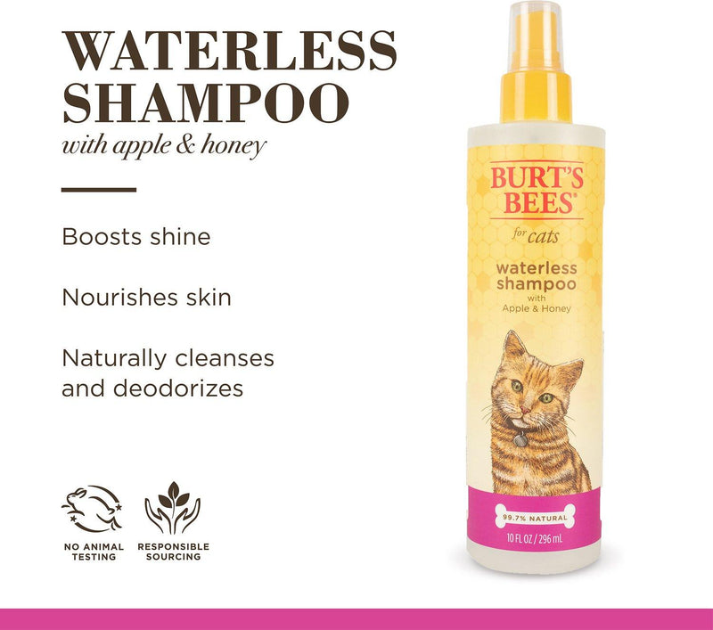 Waterless Shampoo For Cats - 10 oz Spray - J & J Pet Club - Burt's Bees