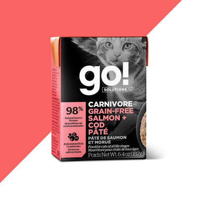 Wet Cat Food - CARNIVORE - Grain Free Salmon + Cod Pâté - 6.4 oz - J & J Pet Club - GO!