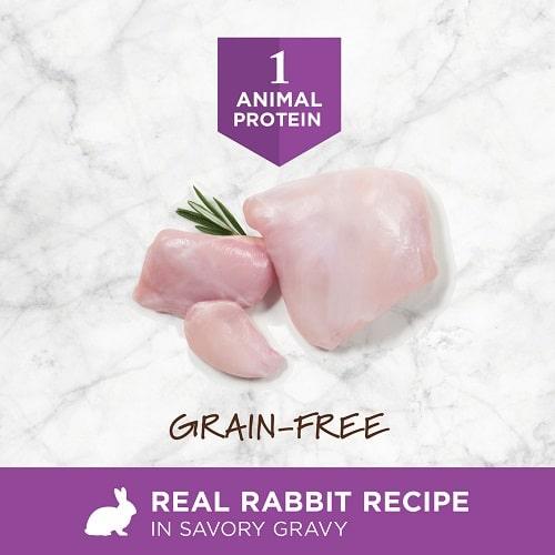 Wet Cat Food Topper - LID - Real Rabbit Recipe - 3 oz pouch - J & J Pet Club - Instinct