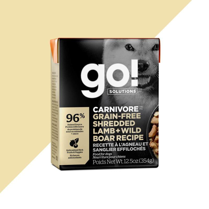 Wet Dog Food - CARNIVORE - Grain Free Shredded Lamb + Wild Boar Recipe, 12.5 oz - J & J Pet Club - GO!
