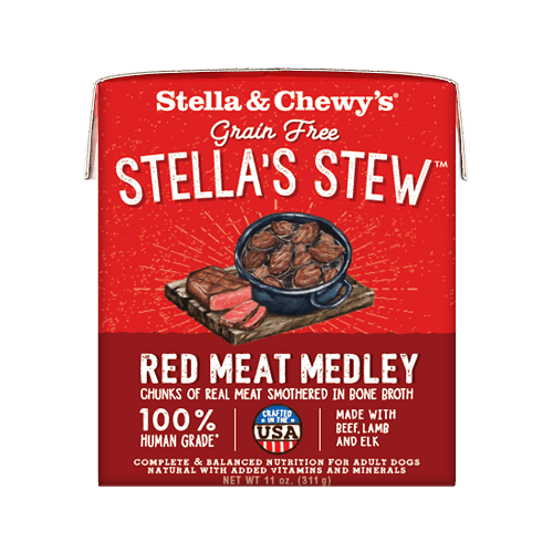 Wet Dog Food - Stella's Stew - Red Meat Medley Stew - 11 oz - J & J Pet Club - Stella & Chewy's