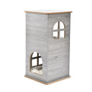 Wooden Double Deck Cat House - 38 x 38 x 73 cm - J & J Pet Club - Elite