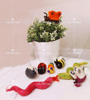 Wool Felt Cat Toys - Backyard Bugs - 1 pc - J & J Pet Club - Dharma Dog Karma Cat