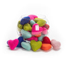 Wool Felt Cat Toys - Hearts - 1.5" - 1 pc - J & J Pet Club - Dharma Dog Karma Cat